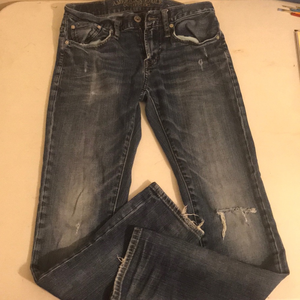 Distressed American Eagle Jeans
